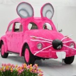 VW Brouk jako růžová myška