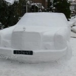 Mercedes-Benz třídy S ze sněhu