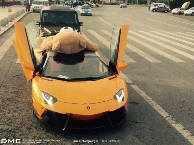 lamborghini-aventador-wearing-a-teddy-bear-on-its-roof-stops-traffic-in-china_10